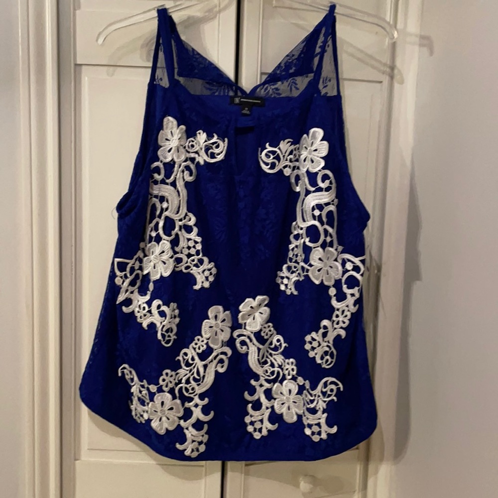 INC embroidered top